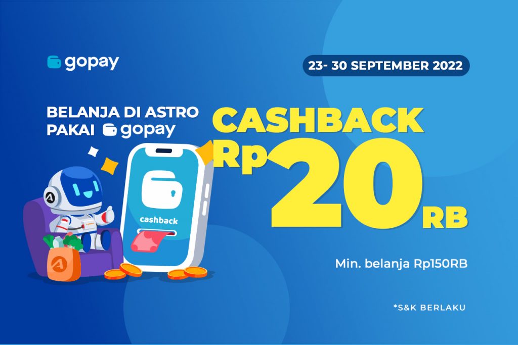 Belanja Makin Hemat di Astro, Dapat Cashback Gopay Points