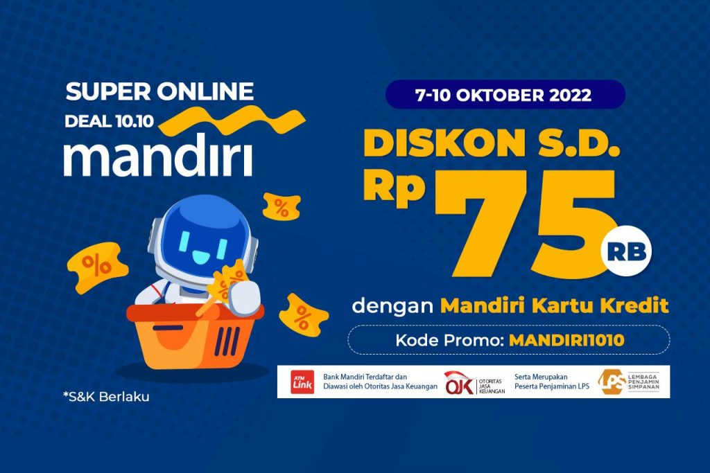 Dapatkan Promo Potongan Harga Spesial 10.10 dengan Mandiri Kartu Kredit