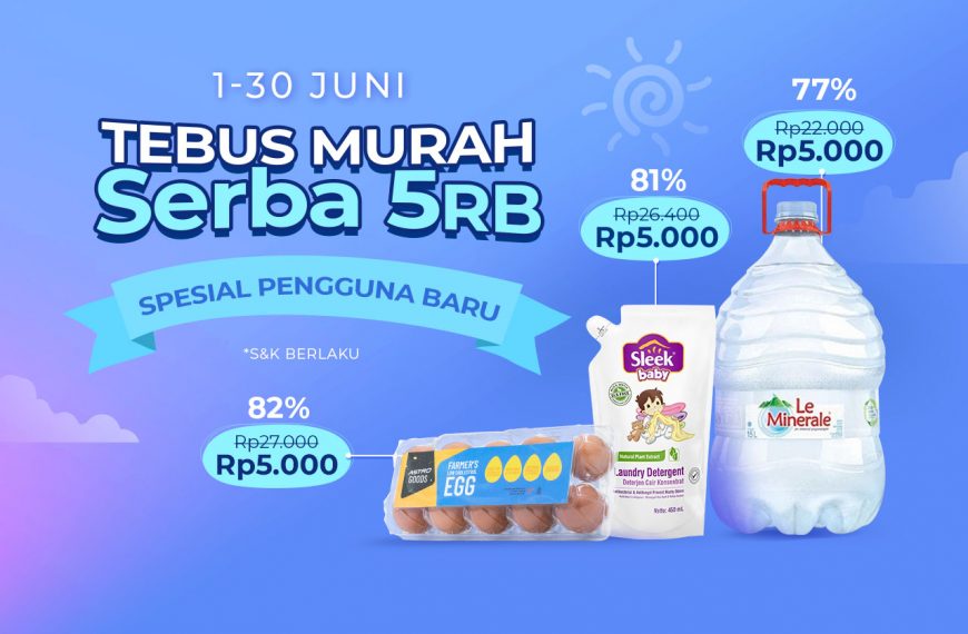 Khusus Pengguna Baru, Nikmati Diskon Serba 5 Ribu!