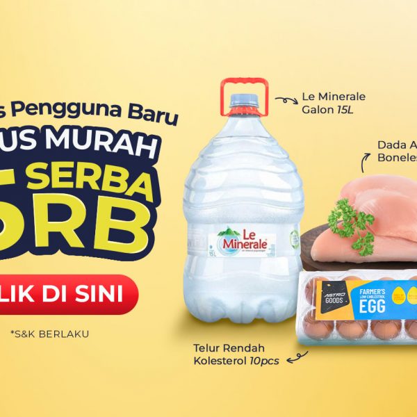 Khusus Pengguna Baru, Nikmati Diskon Serba 5 Ribu!