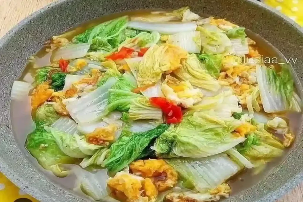 Resep Sayur Sawi Putih Campur Telur